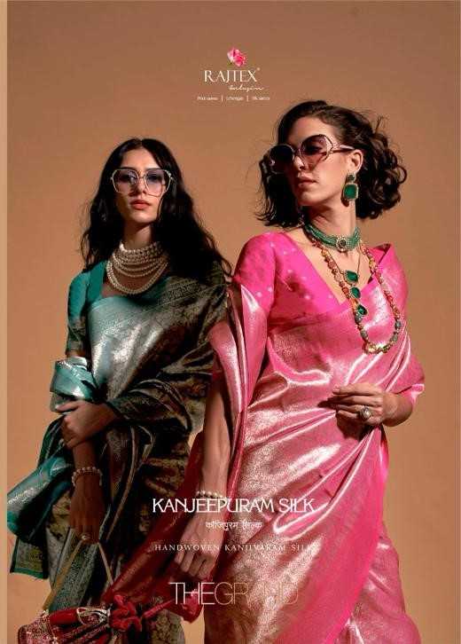 rajtex kanjeepuram silk 358001-358006 elegant handloom weaving saree online trader