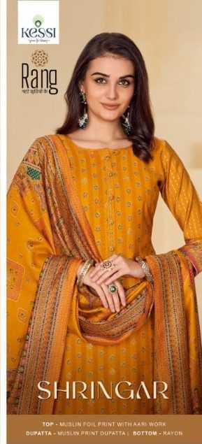 rang shringar 4321-4324 beautiful muslin print with aari work dress material