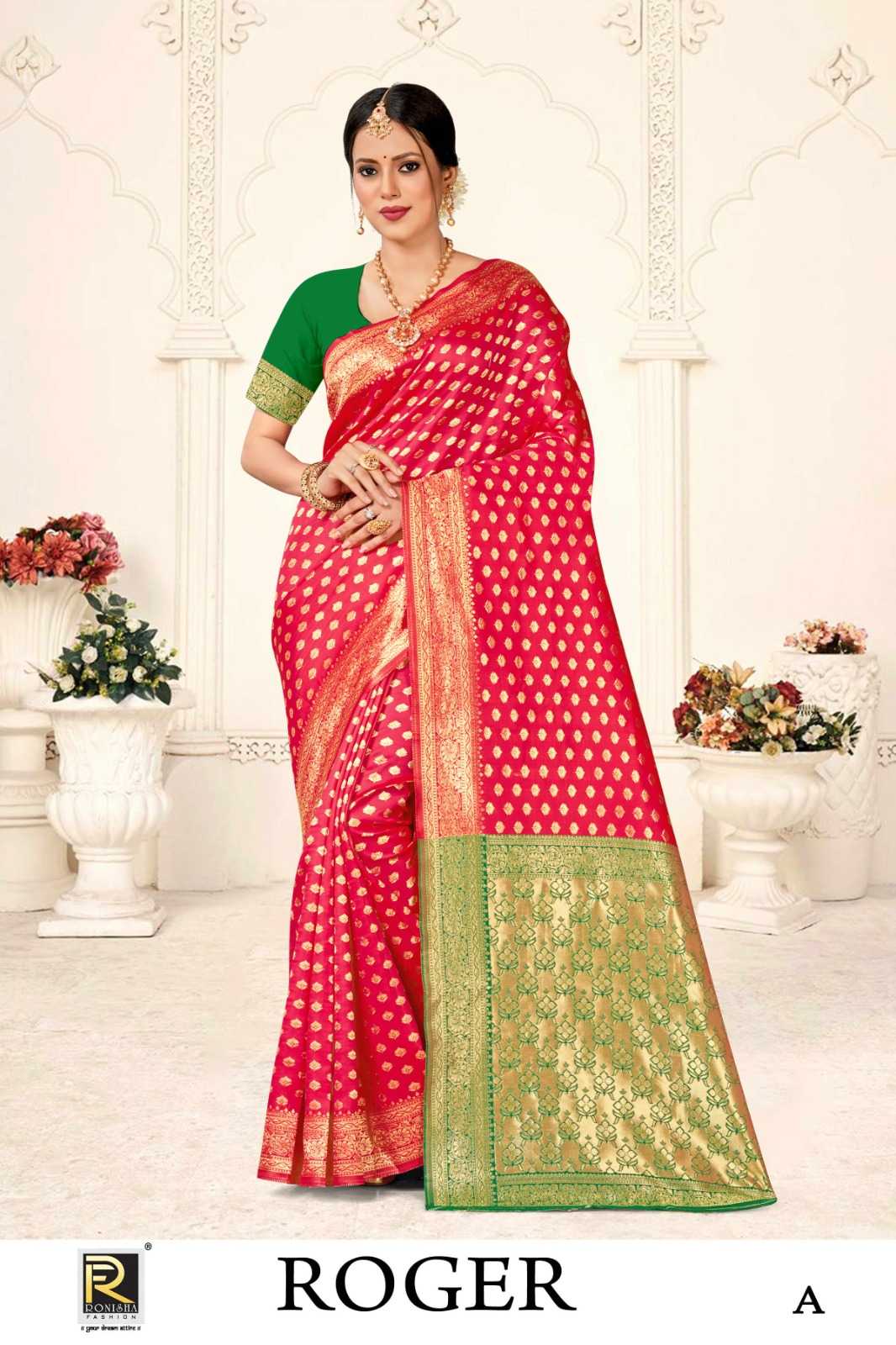 ROGER  BY RANJNA SAREE BANARASI SILK PREMIUM FABRICS SUPER HIT COLLECTION SAREES