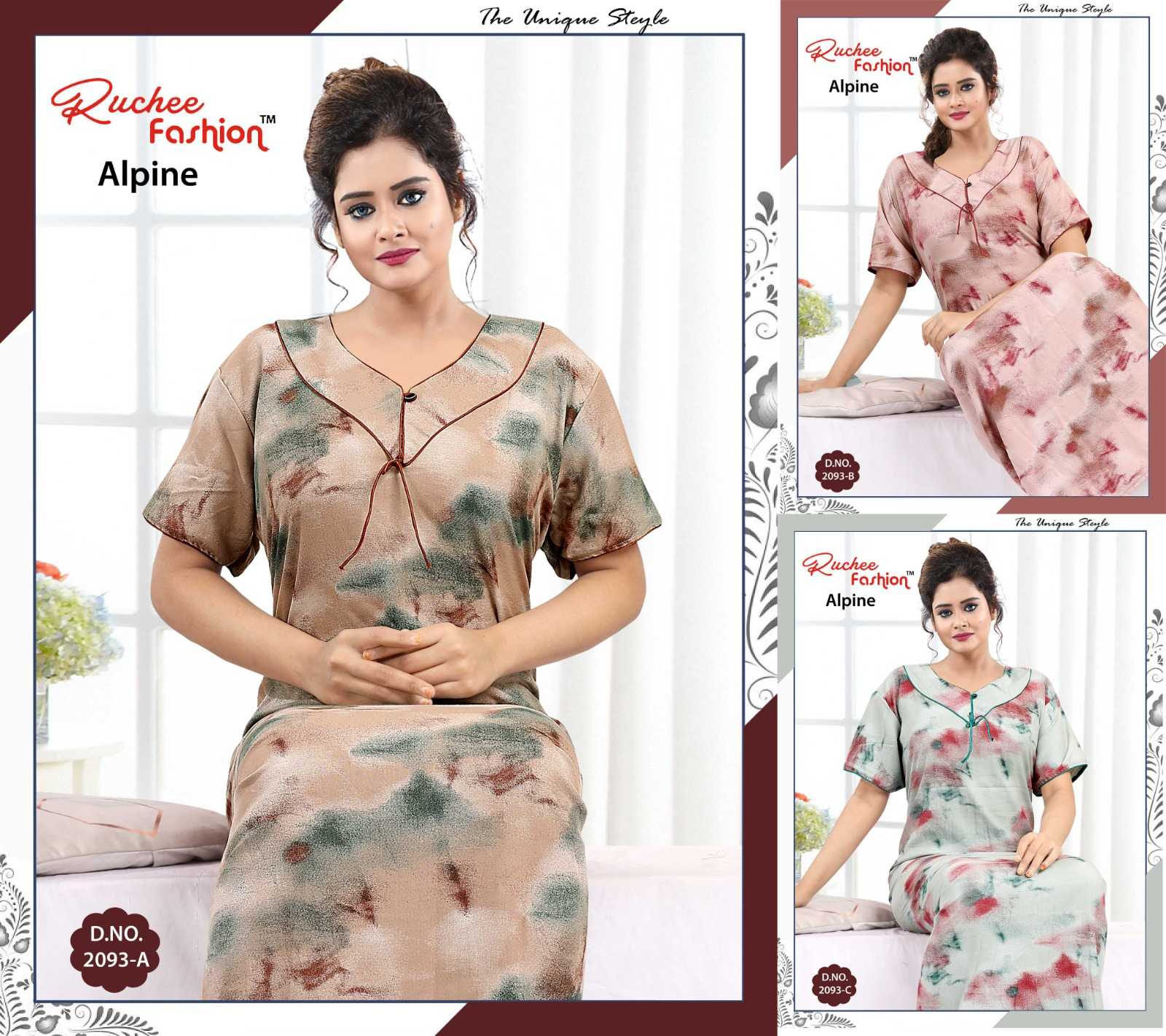 ruchee fashion alpine gown 2092-2094 beautiful nighty