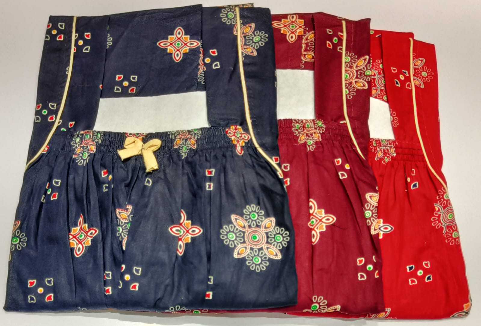 ruchee fashion cotton gurjari elastic comfortable night wear gown