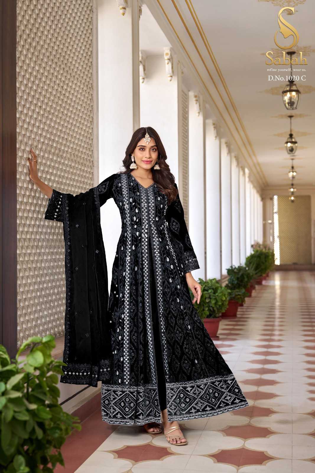 sabah ruhani semistitch occasion wear designer ladies suit