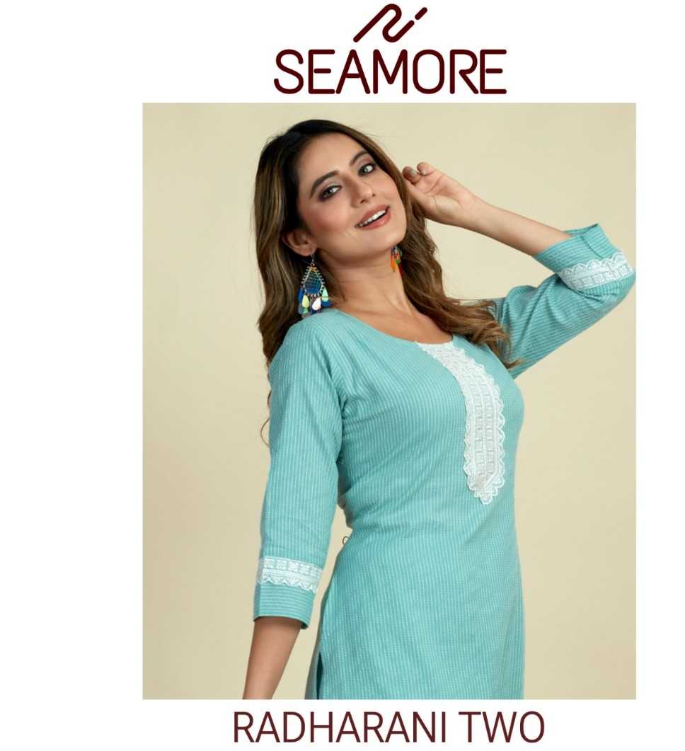 seamore radha rani vol 2 readymade cotton comfy wear kurti pant 