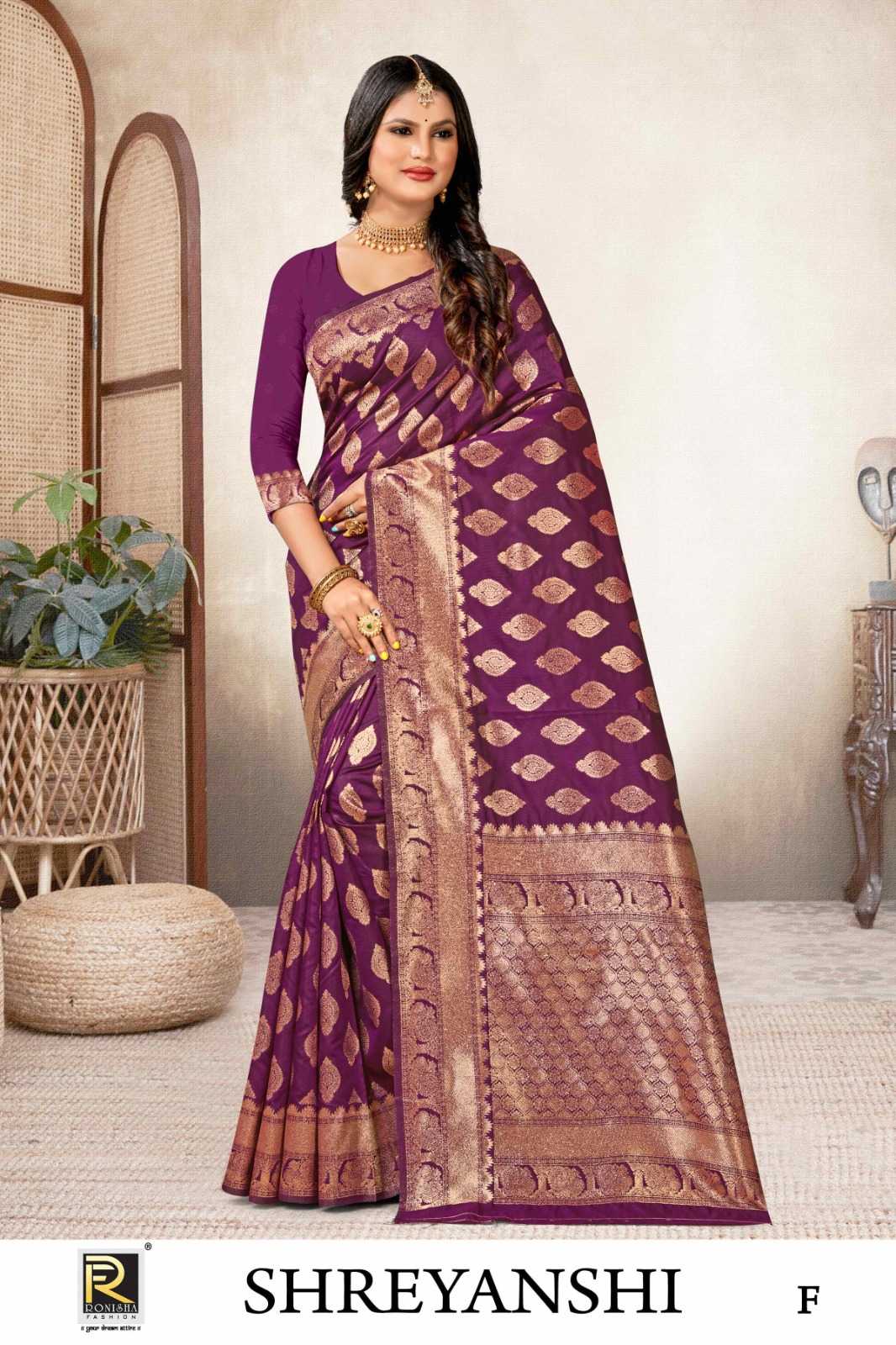 SHREYANSHI  BY RANJNA SAREE BANARASI SILK PREMIUM FABRICS SUPER HIT COLLECTION SAREES