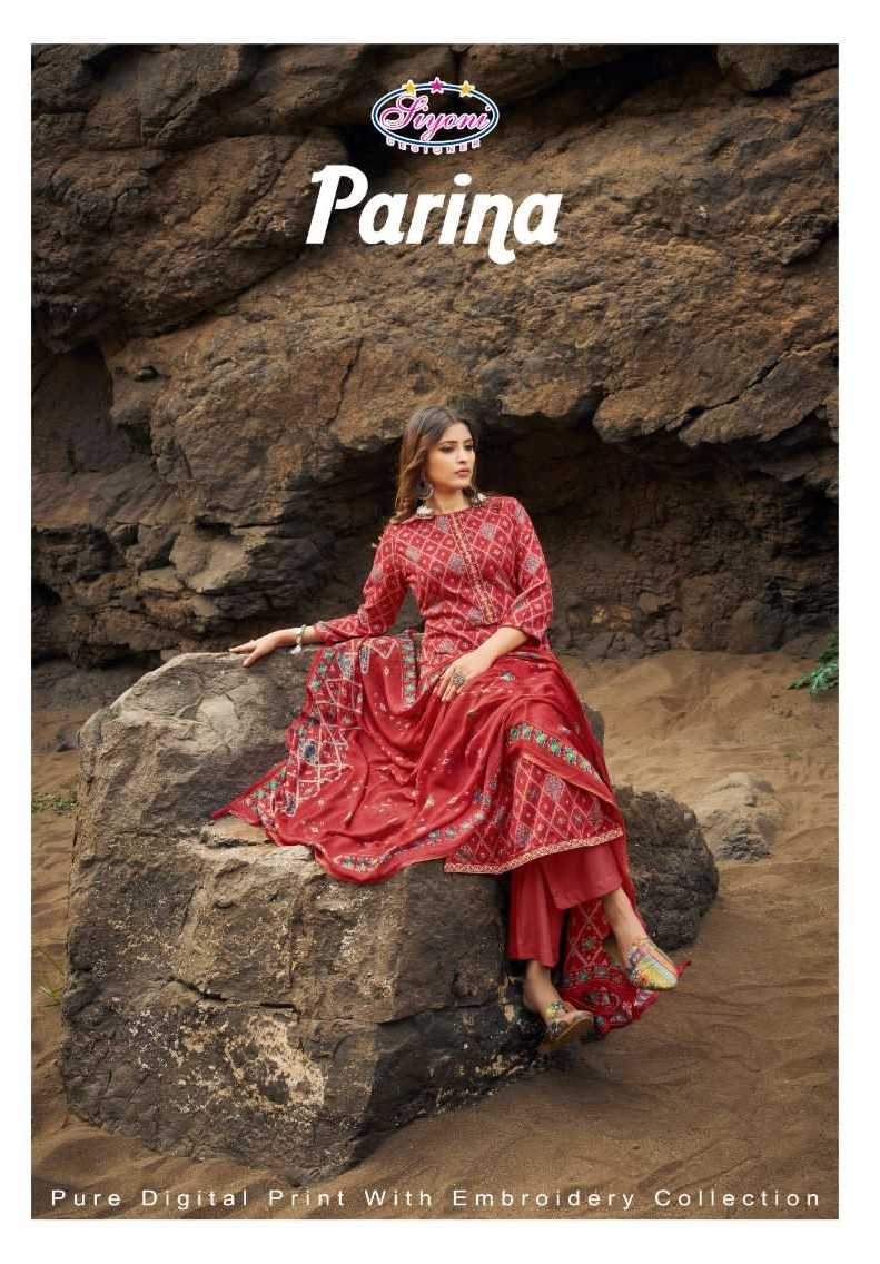 siyoni designer parina beautiful printed casual wear unstitch ladies suit