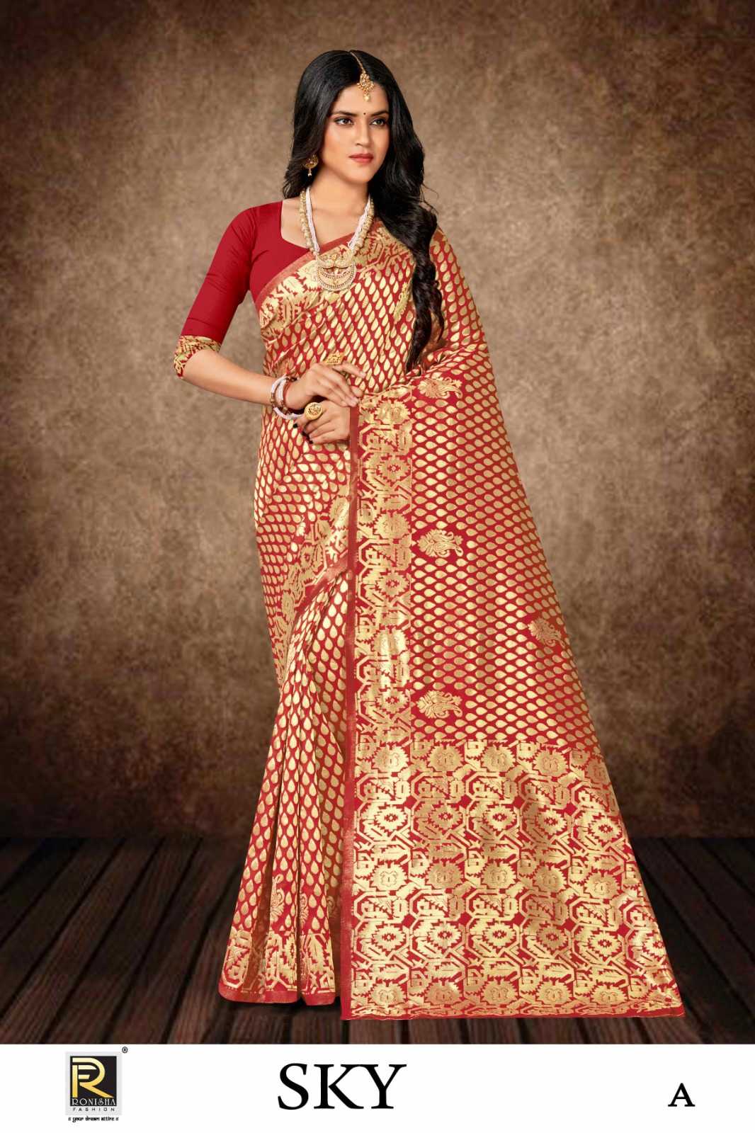 SKY  BY RANJNA SAREE BANARASI SILK PREMIUM FABRICS SUPER HIT COLLECTION SAREES