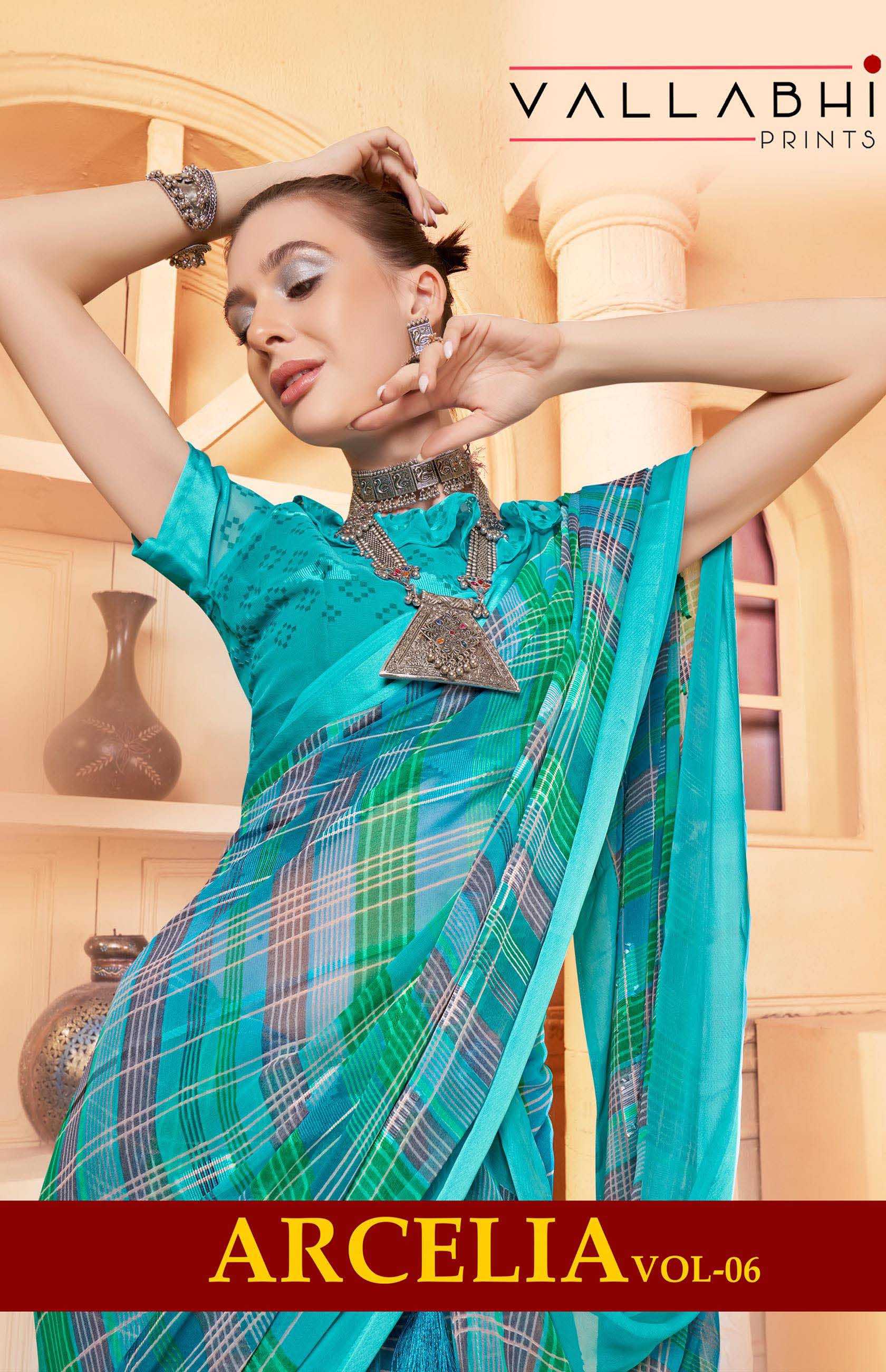 vallabhi prints arcelia vol 6 daily wear georgette fancy sarees