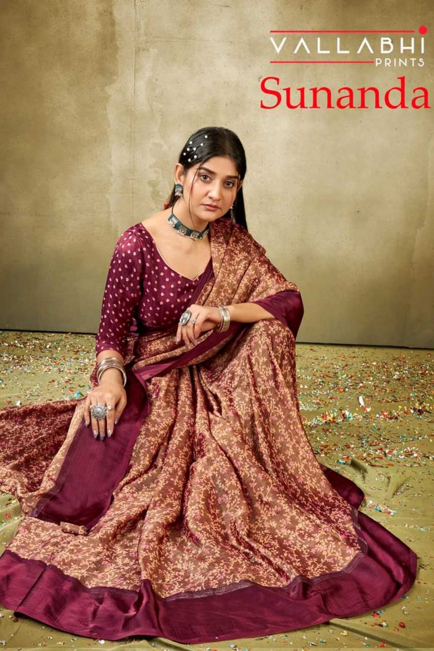 vallabhi prints sunanda beautiful brasso sarees supplier