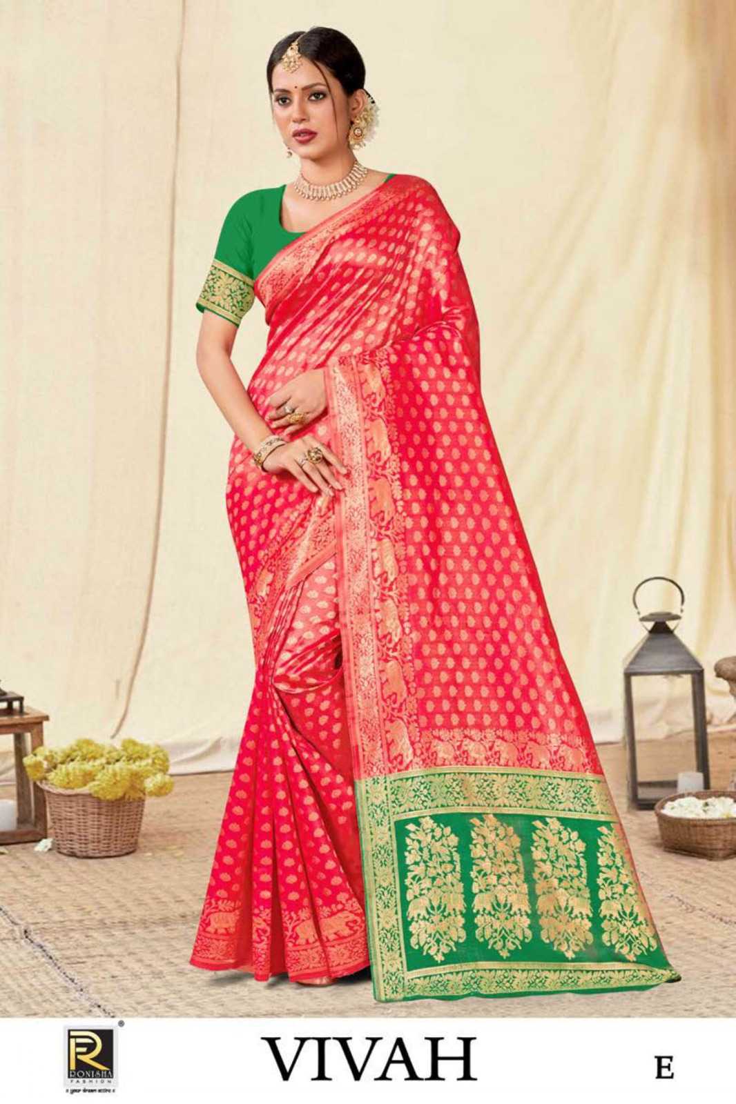 VIVAH  BY RANJNA SAREE BANARASI SILK PREMIUM FABRICS SUPER HIT COLLECTION SAREES