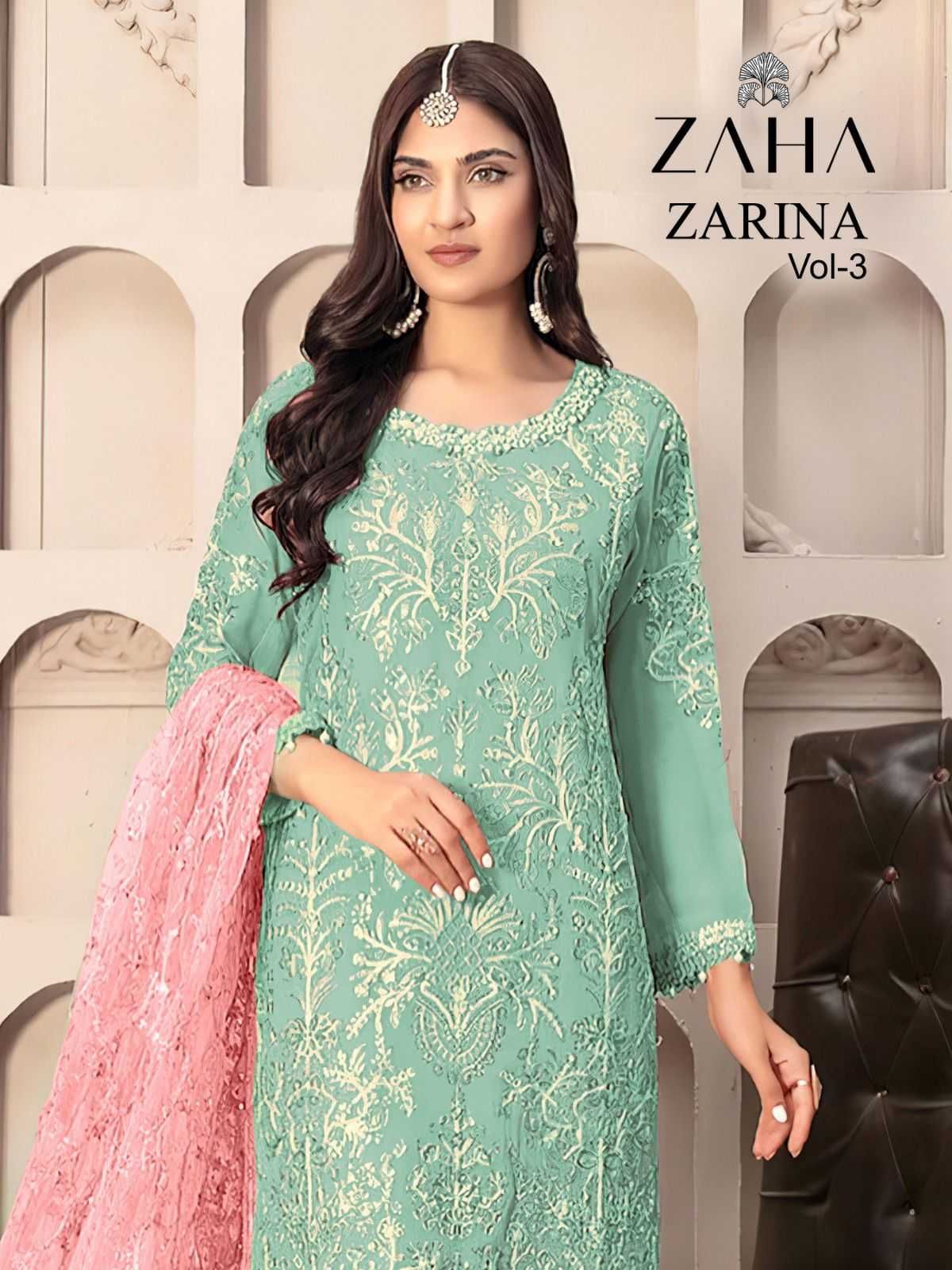 zaha zarina vol 3 10225 abc pakistani georgette embroidery dress material