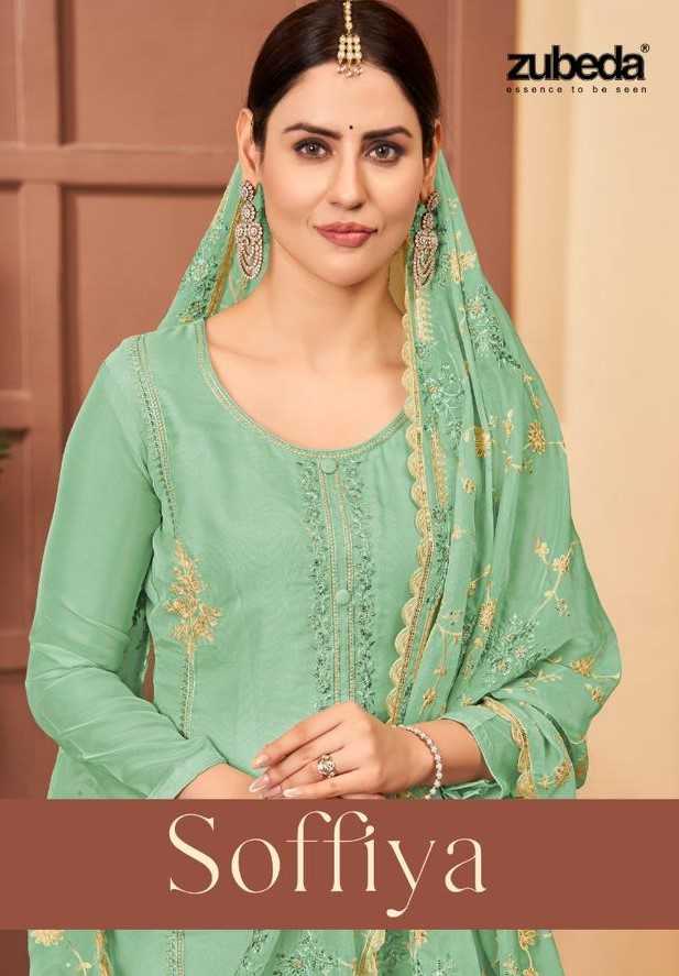 zubeda soffiya designer organza festive wear unstitch salwar kameez