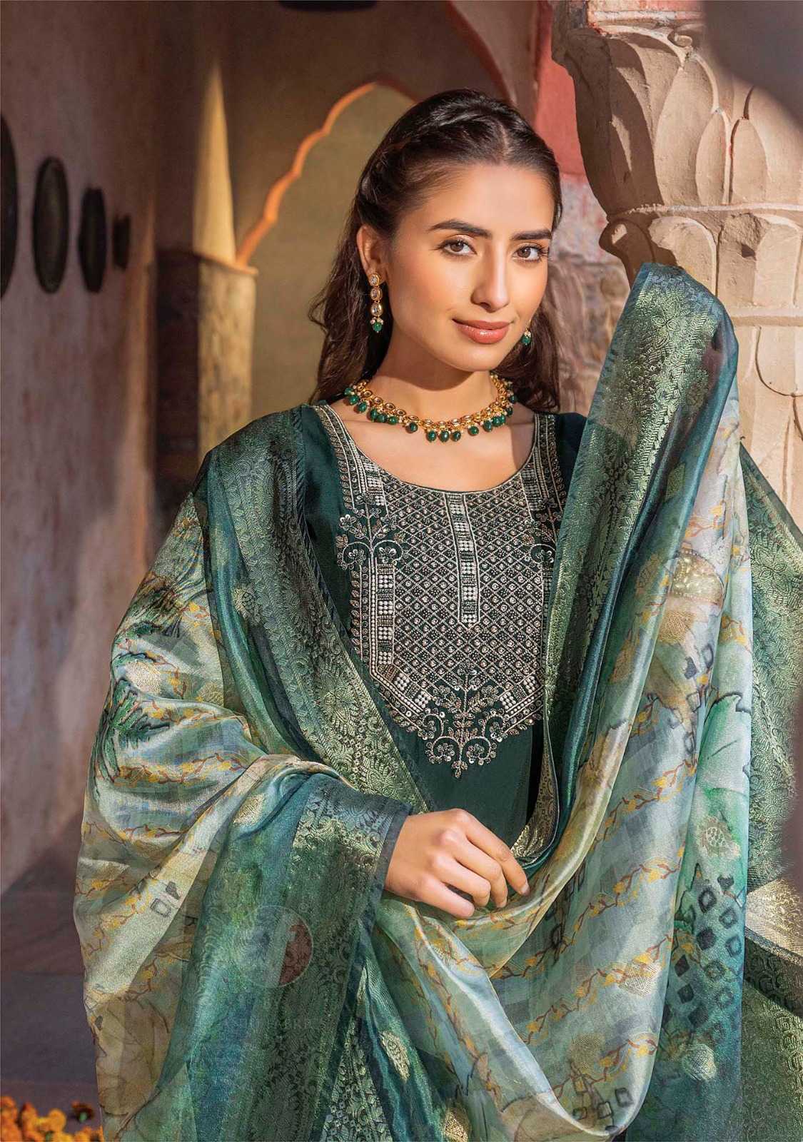 anju fab sangeet vol 5 fullstitch designer beautiful handwork kurti pant dupatta