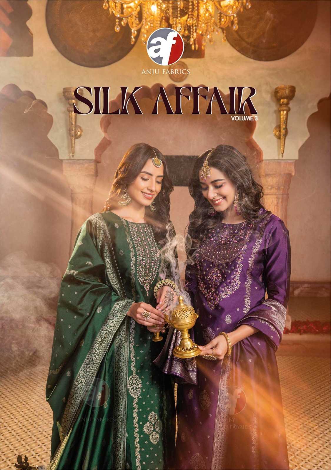 anju fab silk affair vol 3 readymade designer banarasi silk wedding wear salwar kameez