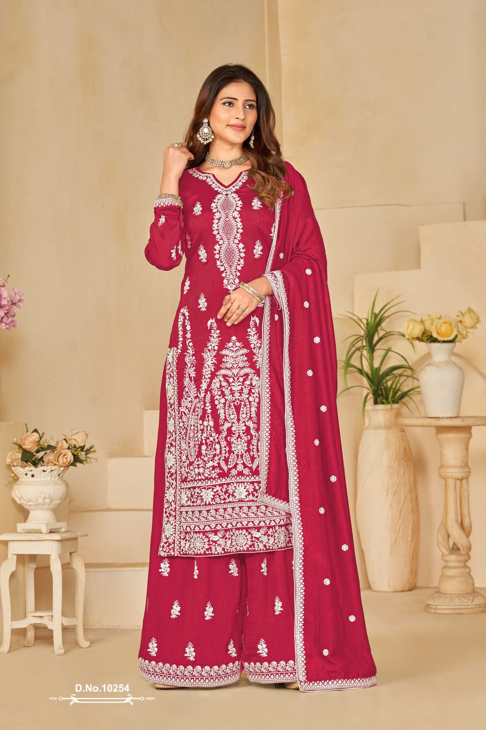 anjubaa vol 25 designer semi stitch plazzo style salwar kameez