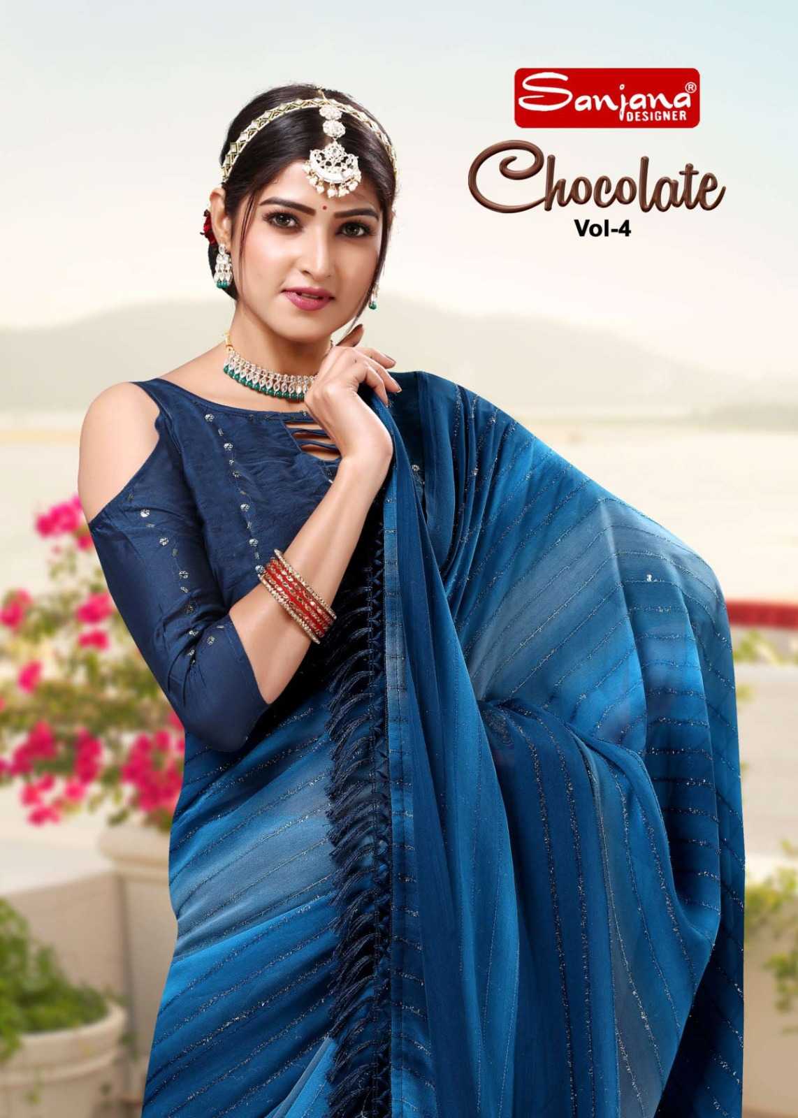 chocolate vol 4 by sanjana designer adorable fancy sarees catalog