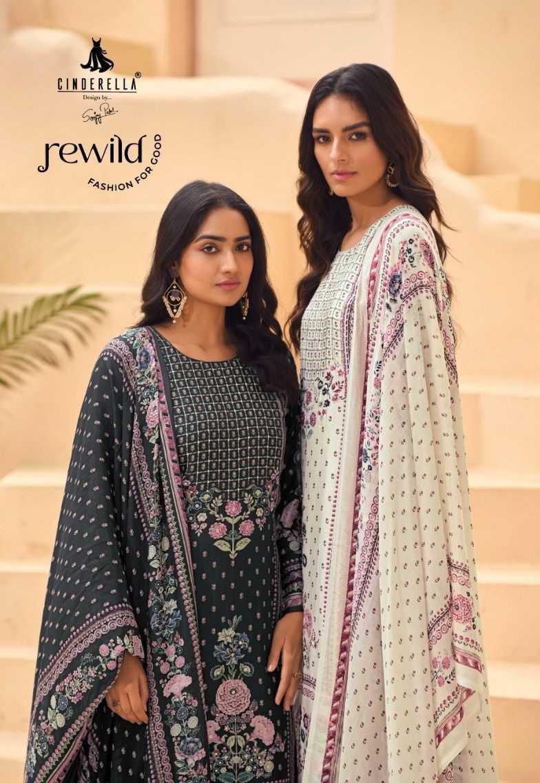 cinderella rewild amazing digital print unstitch salwar kameez with silk dupatta