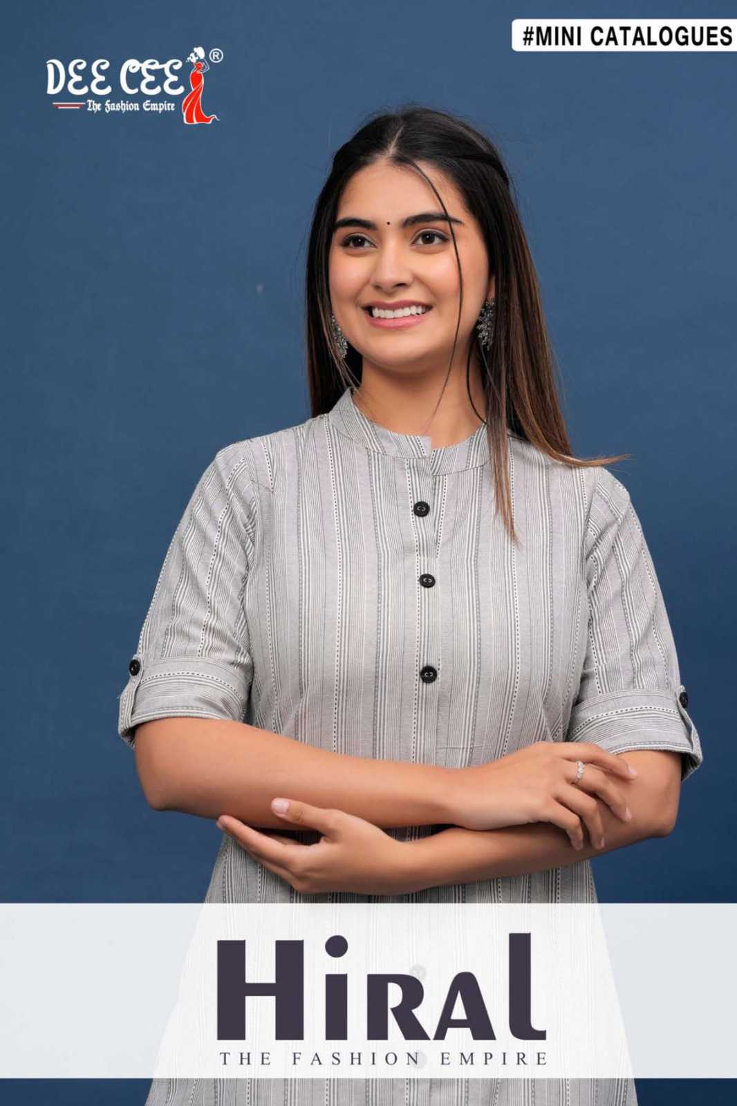 dee cee hiral fancy a line pocket kurti catalog