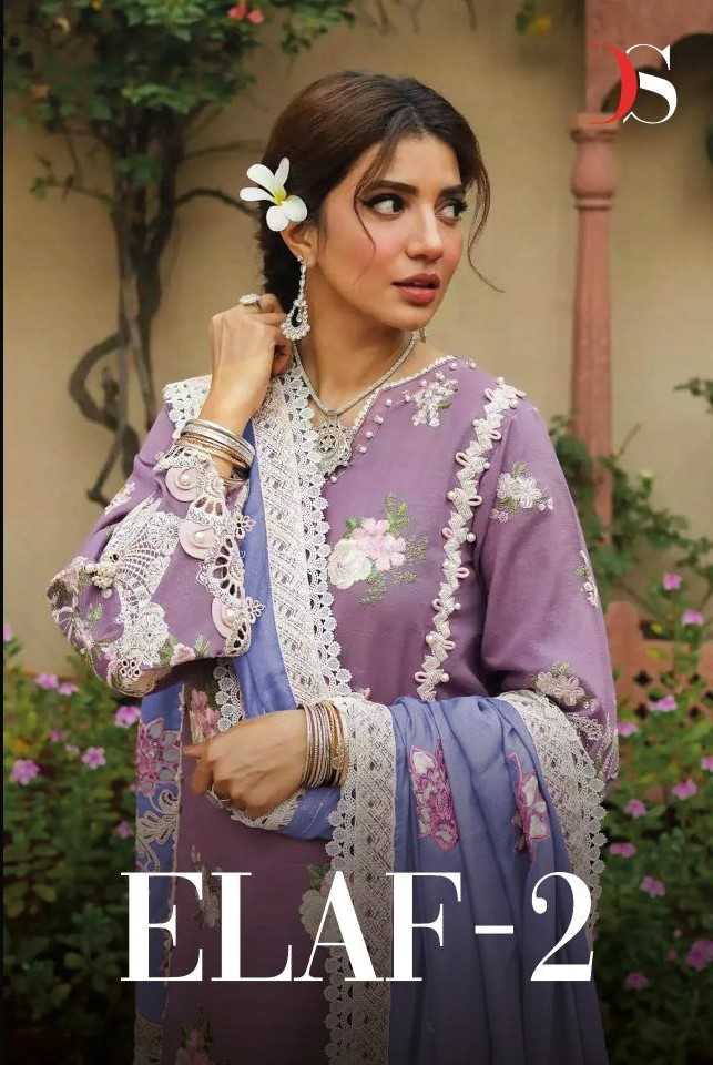 deepsy suits elaf luxury vol 2 designer festive wear pakistani emboidery work dress material