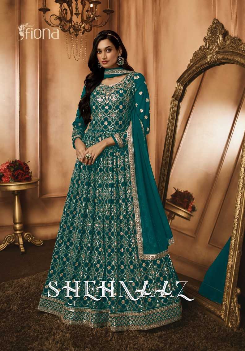 fiona sehnaaz readymade designer long gown with dupatta