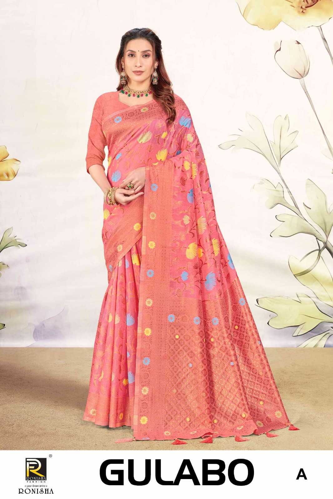 GULABO BY RANJNA SAREE BANARASI SILK PREMIUM FABRICS SUPER HIT COLLECTION SAREES