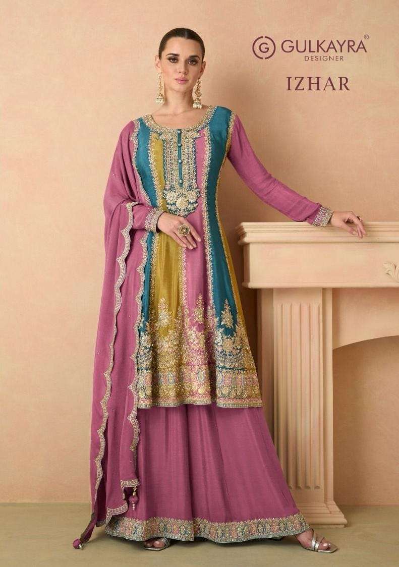gulkayra izhar designer readymade occasion wear plazzo kurti dupatta