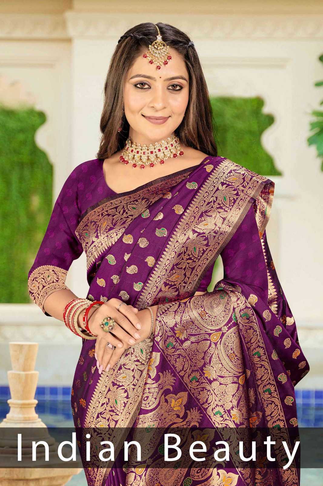 INDIAN BEAUTY BY RANJNA SAREE BANARASI SILK 50*600 PREMIUM FABRICS SUPER HIT COLLECTION SAREES