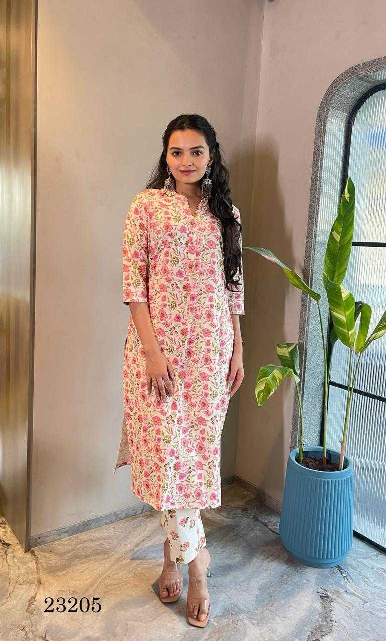 indira apparel 23205 fullstitch cotton travelling wear kurti pant combo set