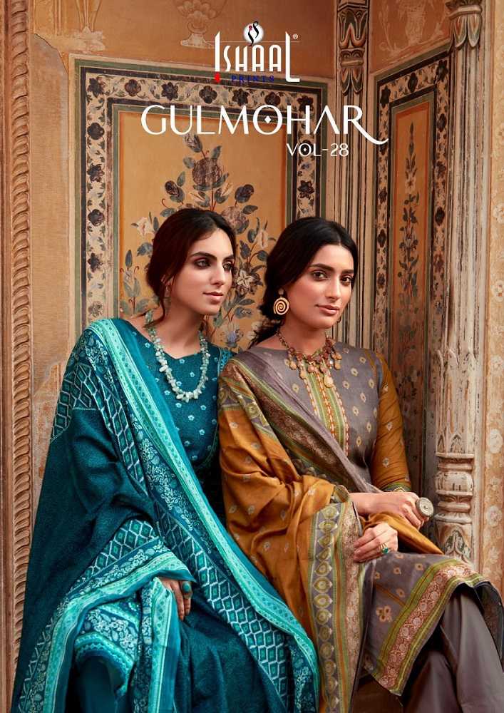 ishaal prints gulmohar vol 28 casual wear pakistani cotton unstitch salwar kameez