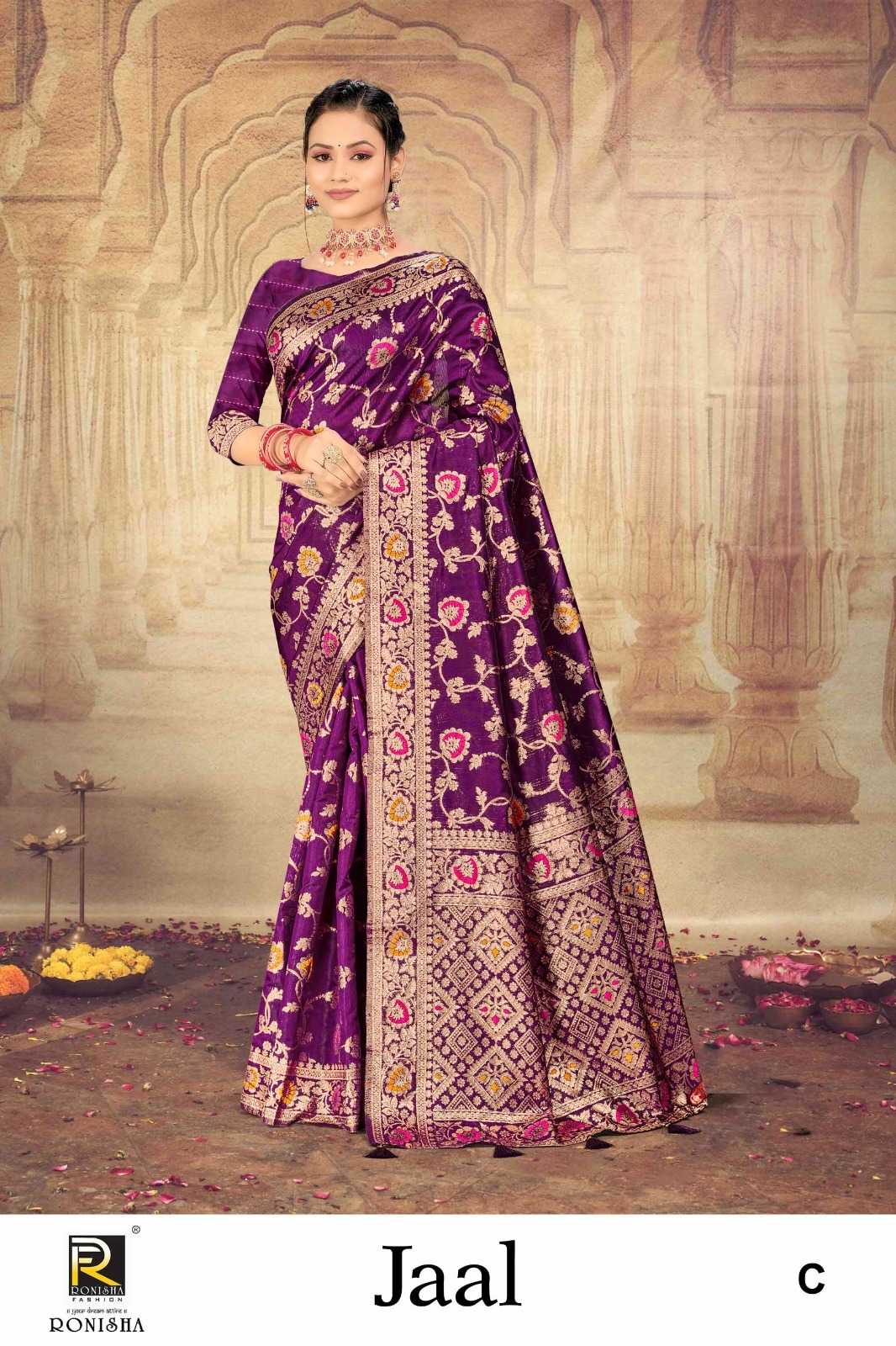 JAAL BY RANJNA SAREE BANARASI SILK PREMIUM FABRICS SUPER HIT COLLECTION SAREES
