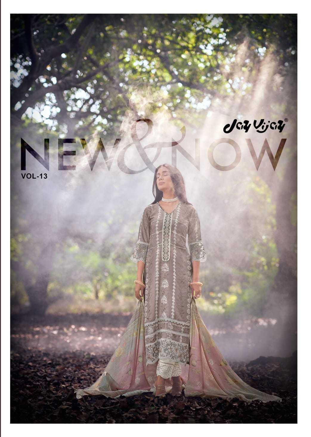 jayvijay new and now vol 13 amazing embroidery work designer dress material