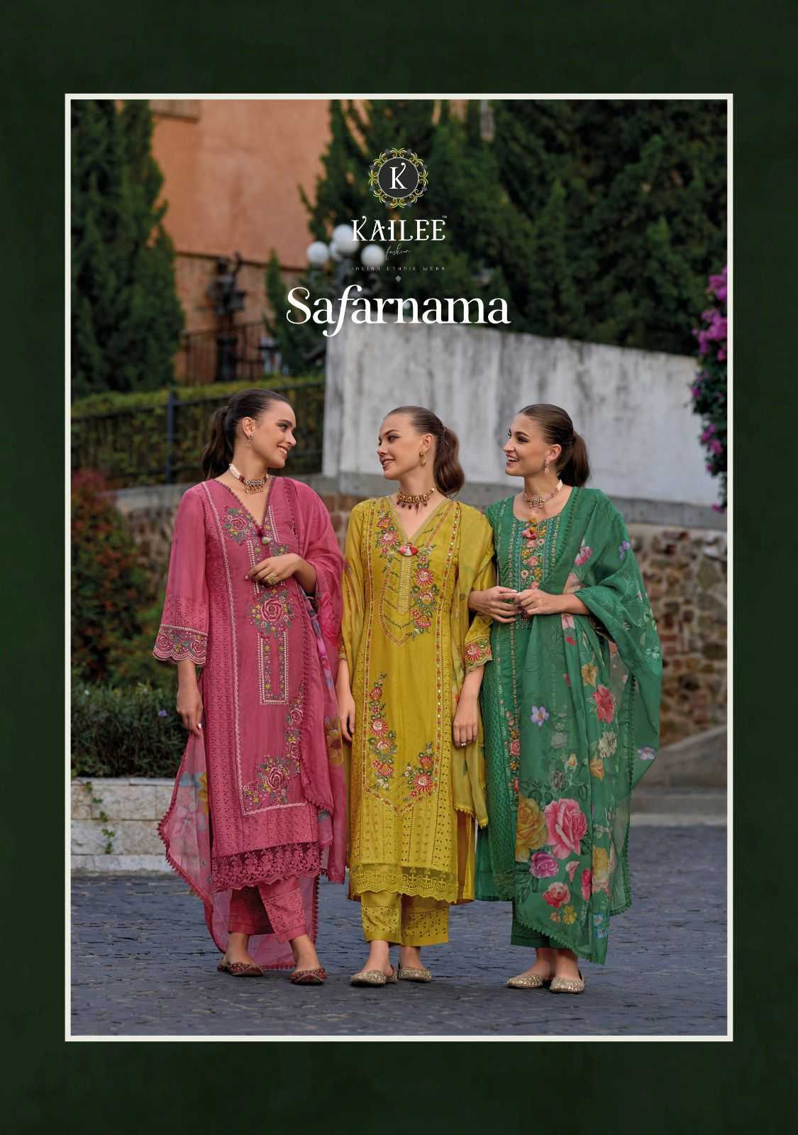 kailee fashion safarnama vol 3 readymade designer kantha handwork kurti pant dupatta
