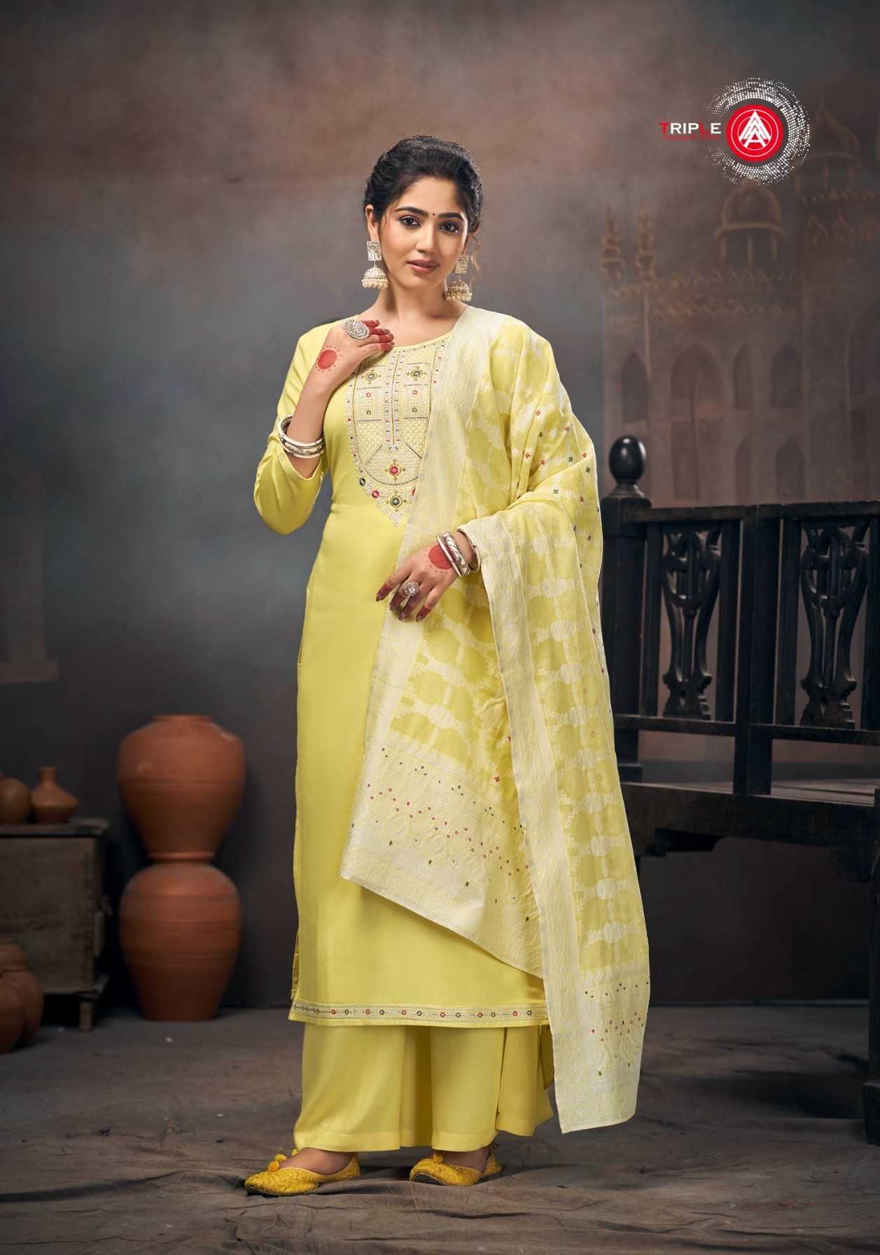 kalarang aas vol 4 elegant jarkan work dress material
