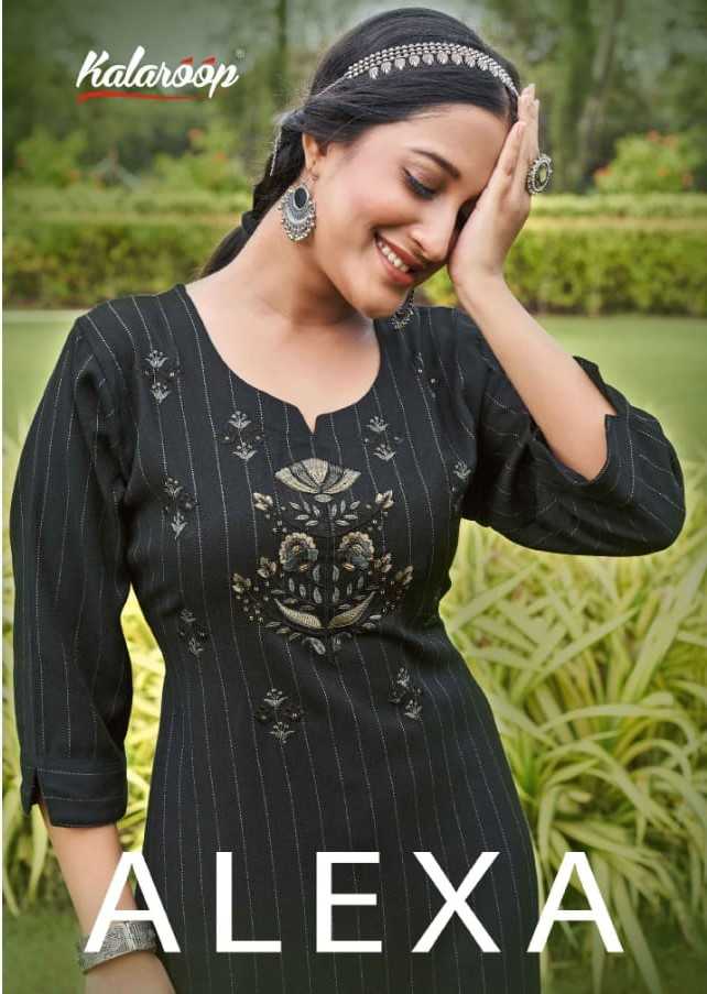 kalaroop kajree alexa stitched rayon simple ladies kurti