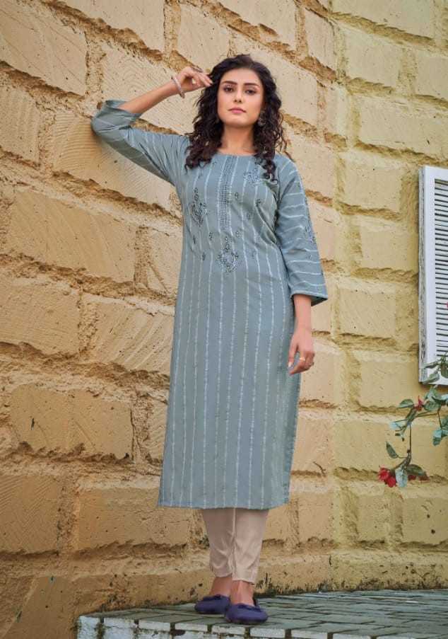 kalaroop kajree retro fancy rayon straight ladies kurti