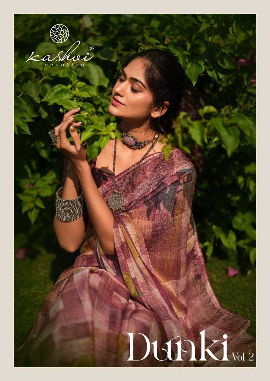 kashvi creation dunki vol 2 fancy silk sarees catalog