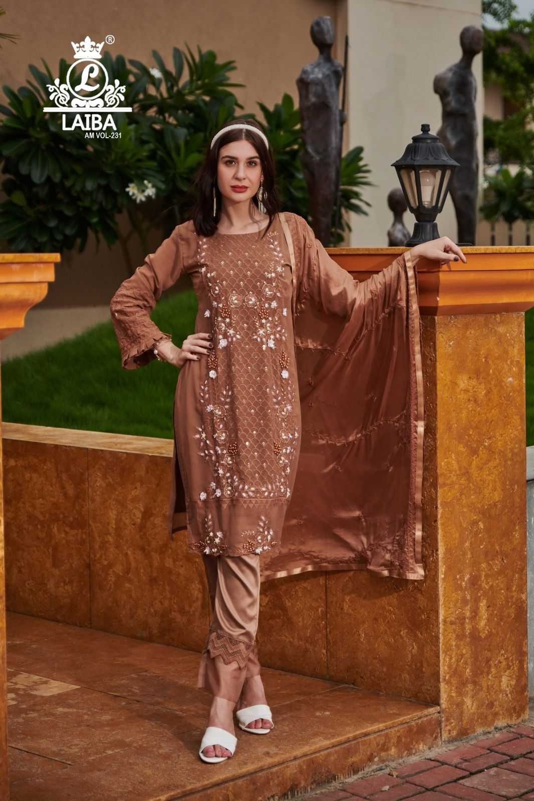 laiba am vol 231 readymade pakistani kurti pant dupatta collection
