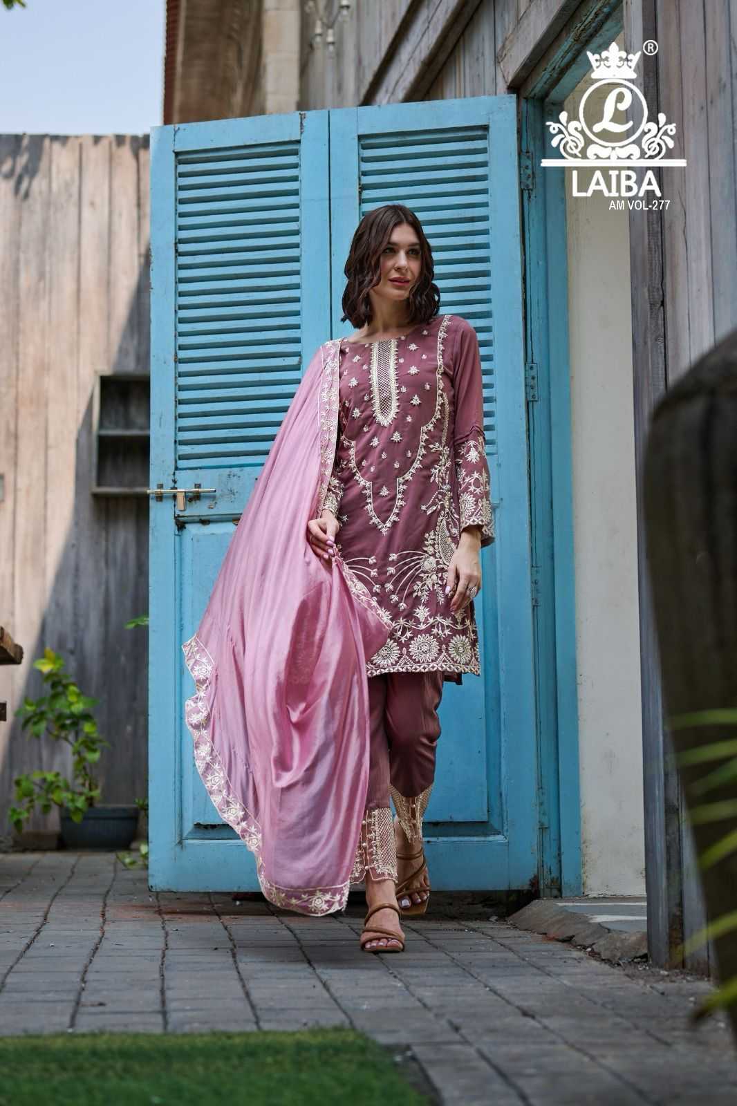 laiba am vol 277 designer readymade pakistani top bottom dupatta