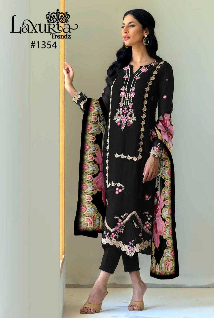 laxuria 1354 readymade eid special pakistani stylish top pant dupatta