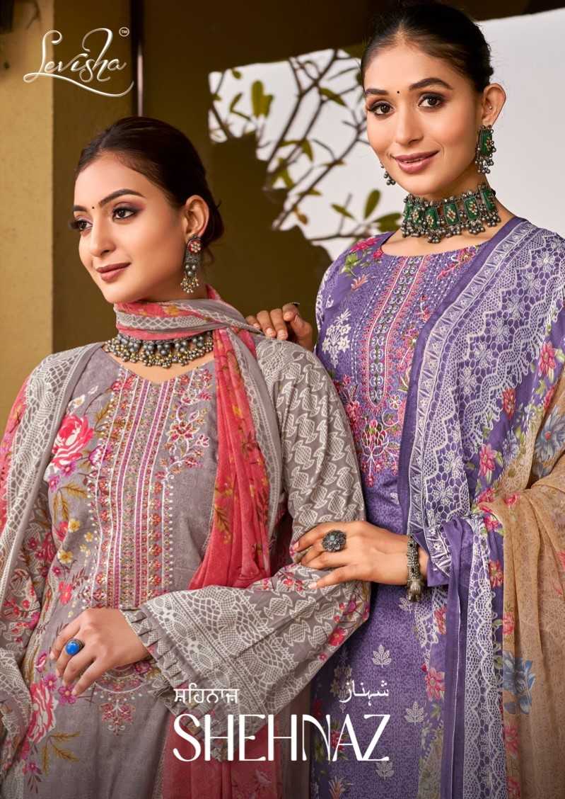 levisha shehnaz 1001-1004 pakistani print latest cotton unstitch suit