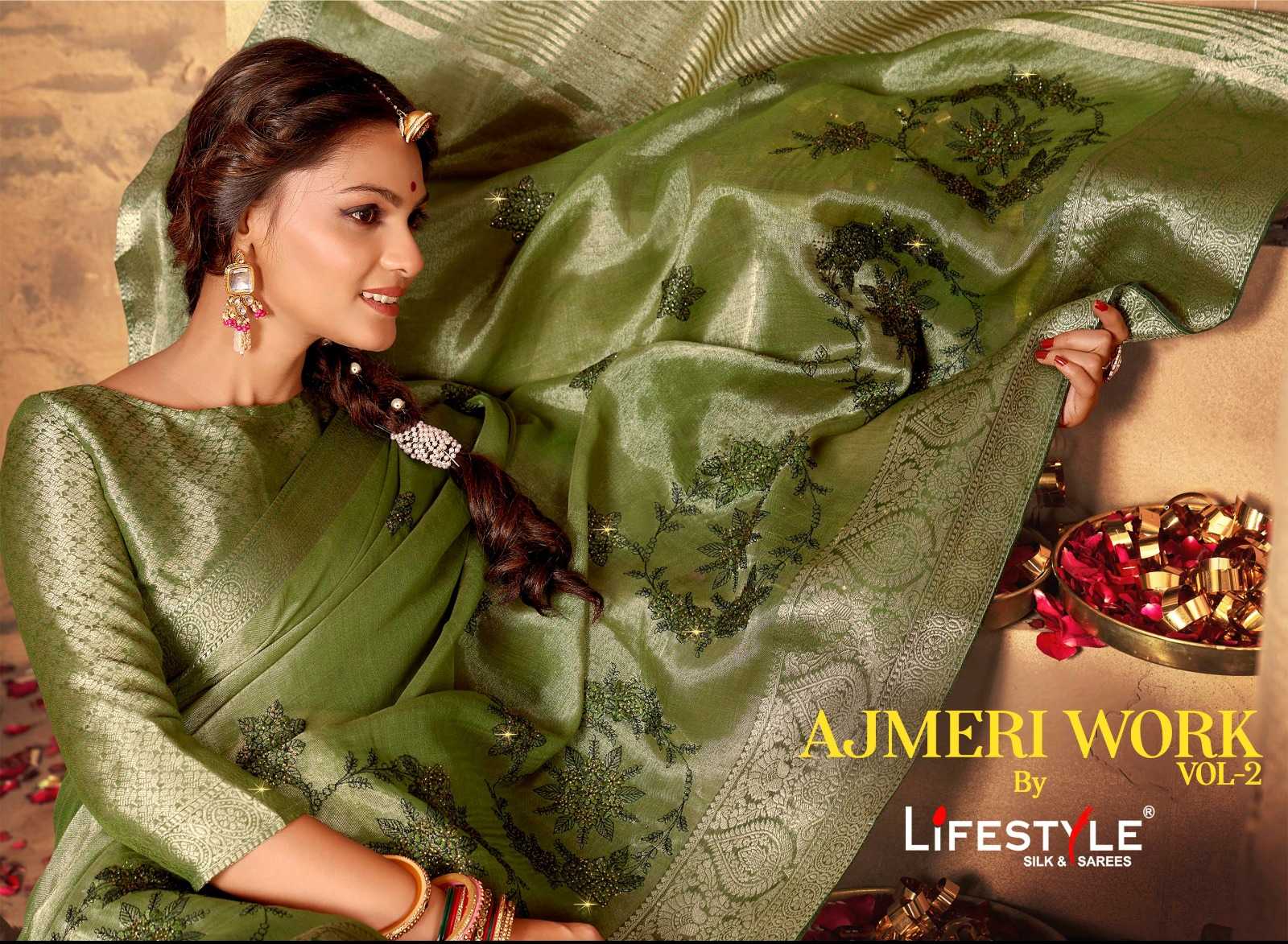 lifestyle ajmeri vol 2 beautiful silk sarees 