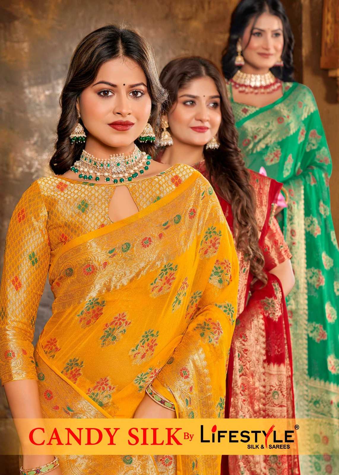 lifestyle candy silk vol 1 beautiful festive wear sarees