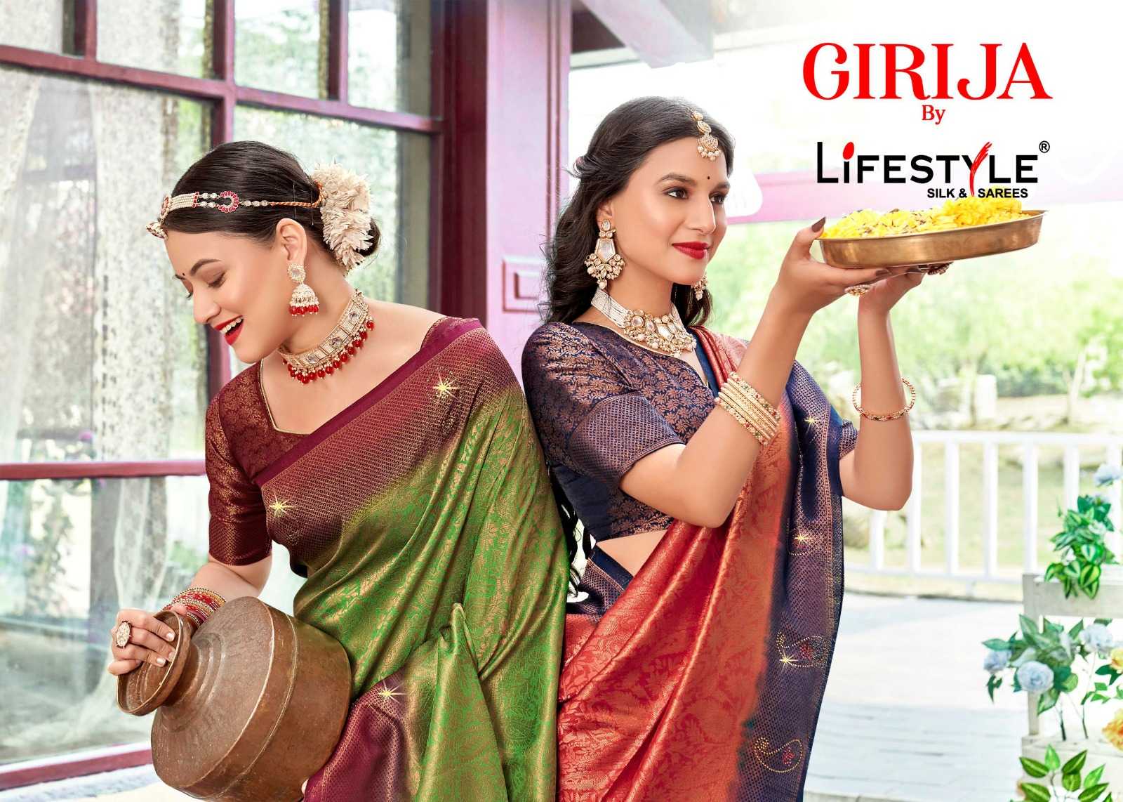lifestyle girija vol 1 24621-24624 wedding wear sarees 