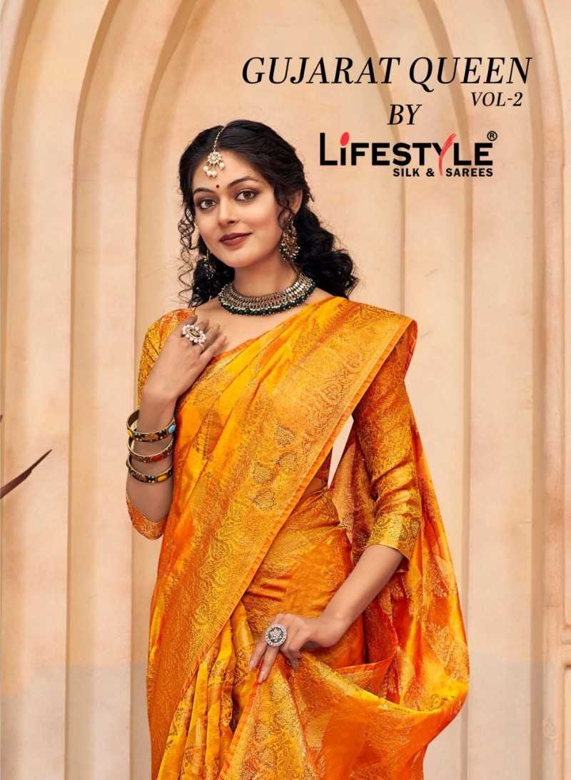 lifestyle gujarat queen vol 2 beautiful silk sarees 