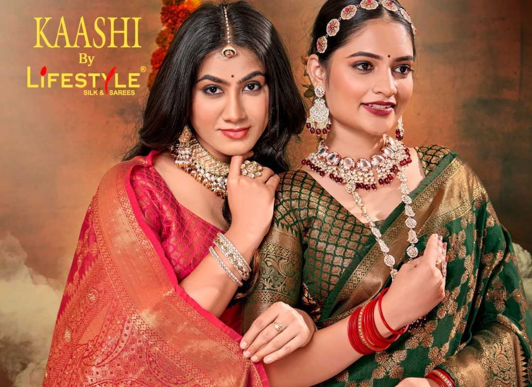 lifestyle kaashi vol 1 function wear beautiful silk sarees