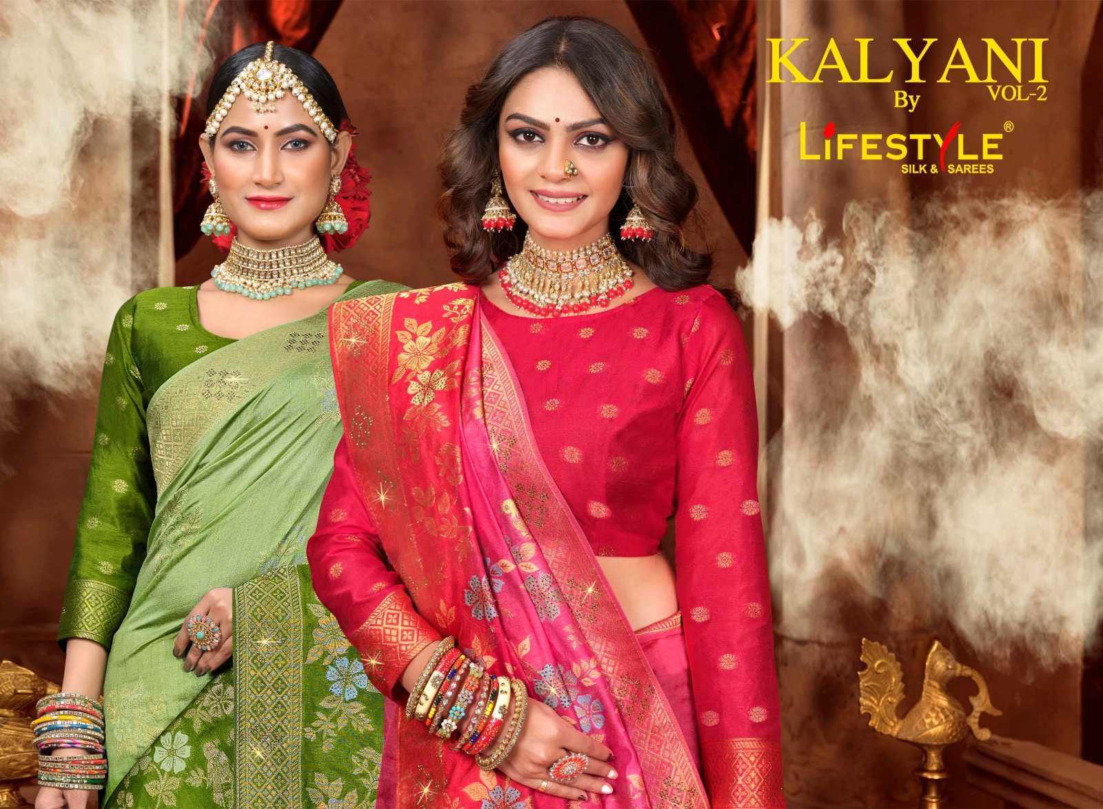 lifestyle kalyani vol 2 24981-24984 designer silk sarees