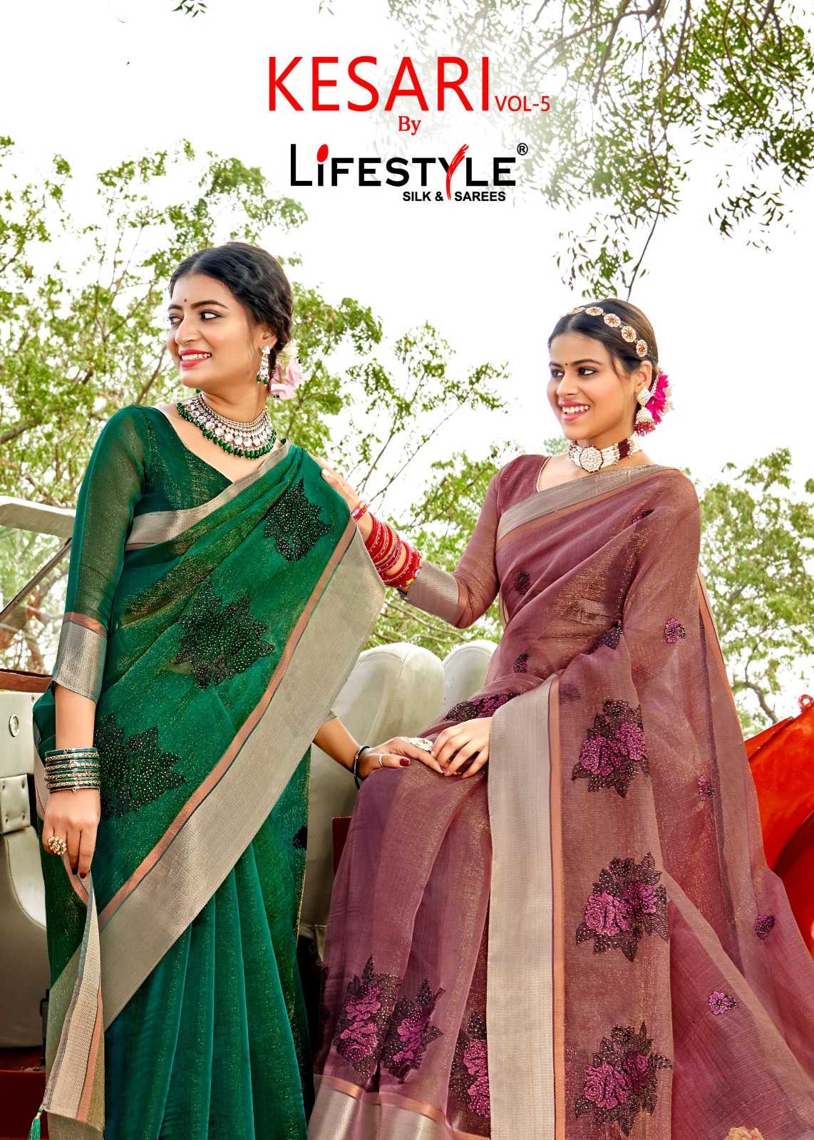 lifestyle kesari vol 5 beautiful silk sarees 
