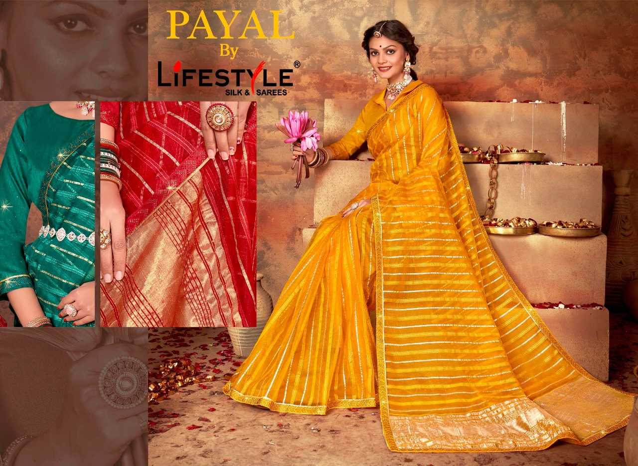lifestyle paya vol 1 23811-23814 festive wear elegant sarees supplier
