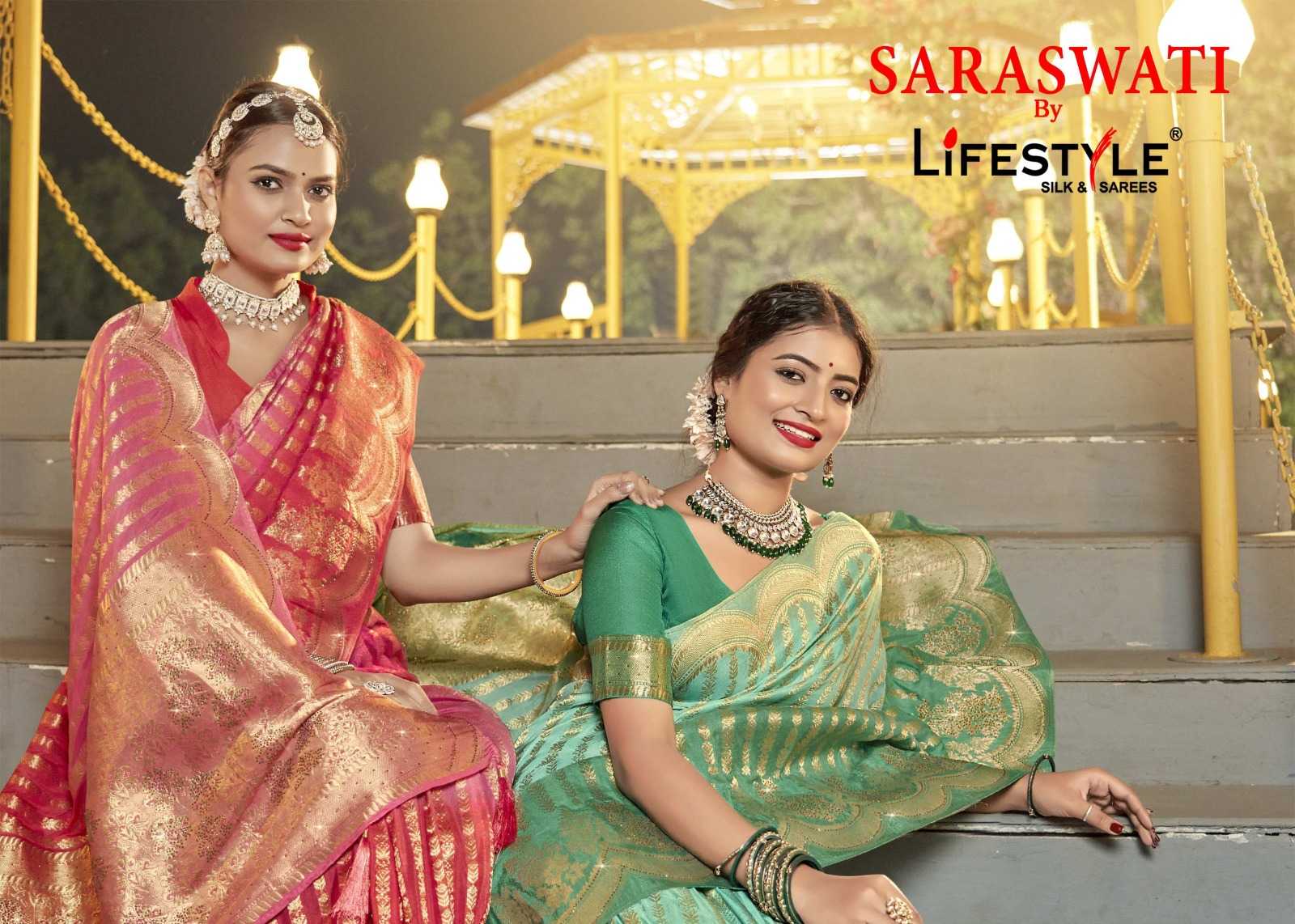 lifestyle saraswati vol 1 24451-24454 traditional wear beautiful sarees