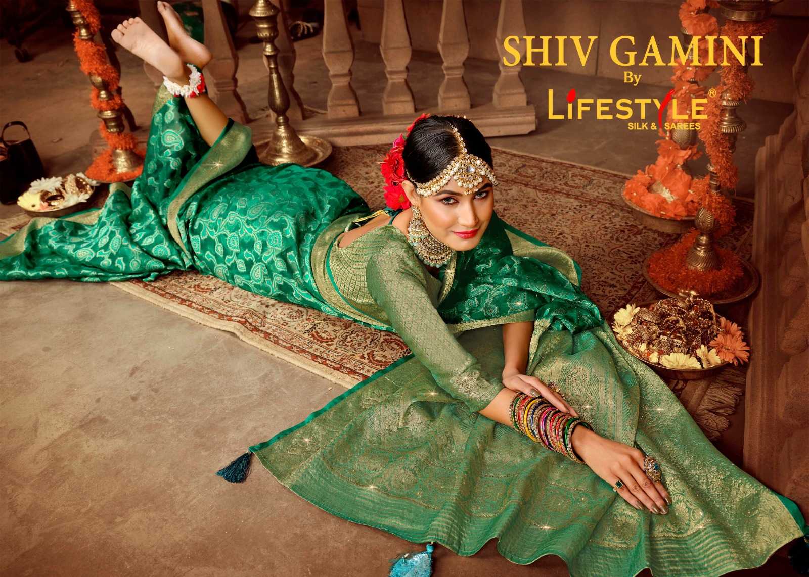 lifestyle shiv gamini vol 1 beautiful silk sarees catalog