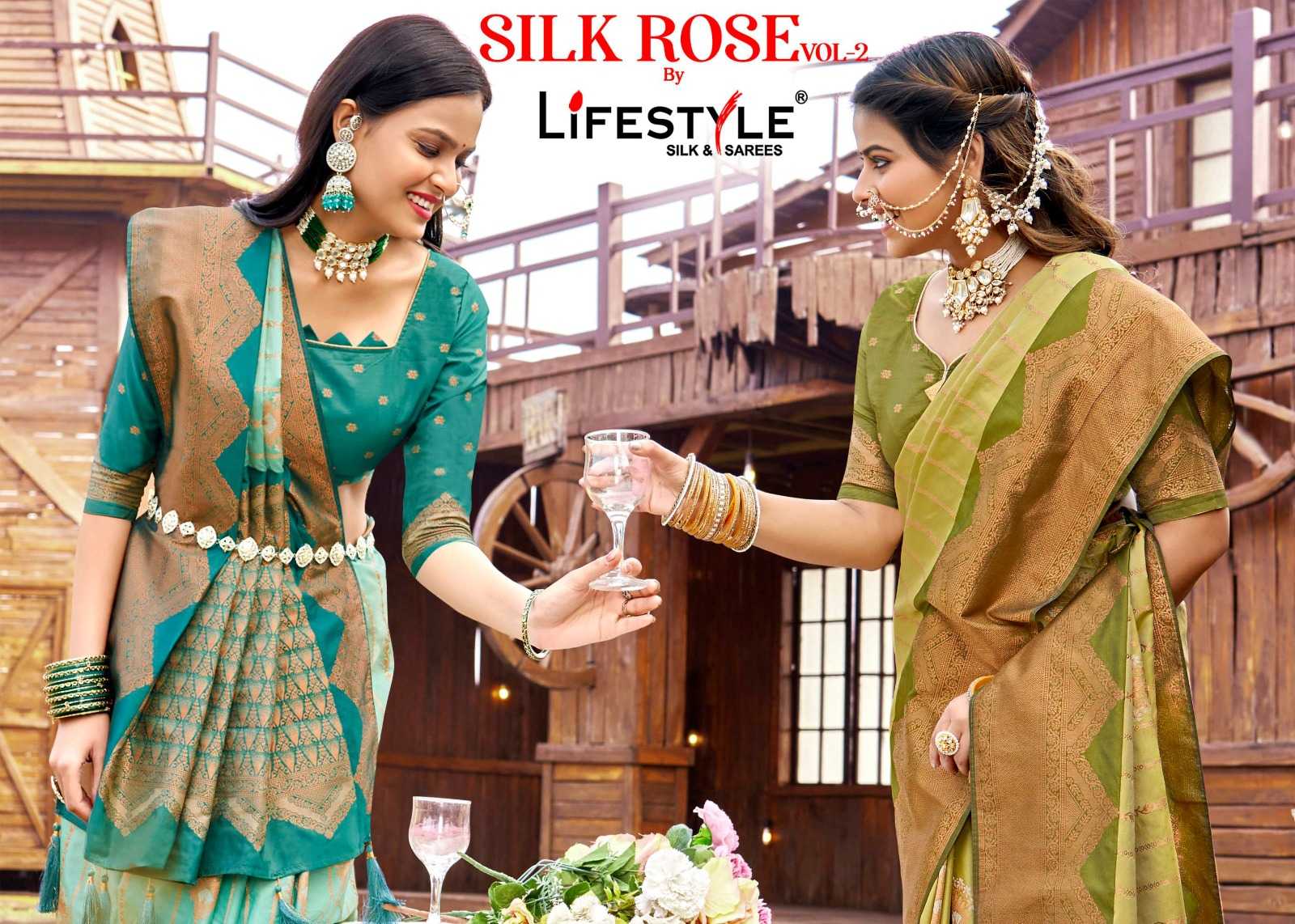 lifestyle silk rose vol 2 24361-24364 function wear beautiful sarees